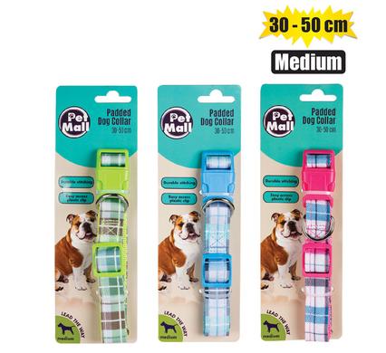 Petmall Pet Dog Collar Tartan 30-50cm Medium