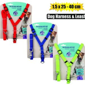 Petmall Pet Dog Harness & Lead 1.5 x 25-40cm