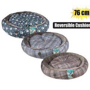 Petmall Pet Bed Round with Reverse Cushion 76cm