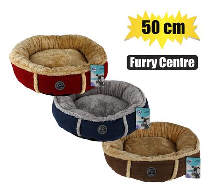 Petmall Pet Bed Fleece Round 50cm Furry Centre