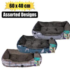 Petmall Pet Bed Rectangle 60 x 40cm Designs – Assorted