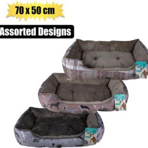 Petmall Pet Bed Rectangle 70 x 50cm Designs – Assorted