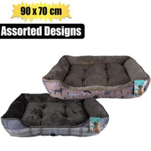 Petmall Pet Bed Rectangle 90 x 70cm Designs – Assorted
