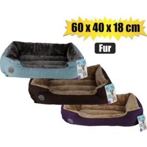 Petmall Pet Bed Rectangle "fur" 60 x 40 x 18cm