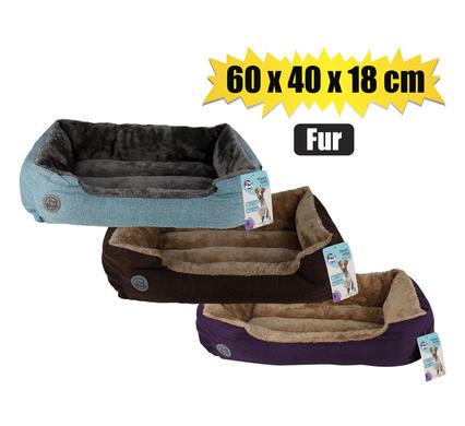 Petmall Pet Bed Rectangle "fur" 60 x 40 x 18cm