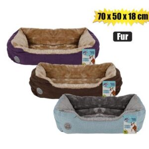Petmall Pet Bed Rectangle "fur" 70 x 50 x 18cm