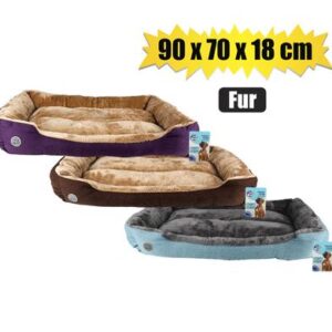 Petmall Pet Bed Rectangle "fur" 90 x 70 x 18cm