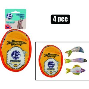Petmall Pet Cat Toy Plush Canned Fish 16cm