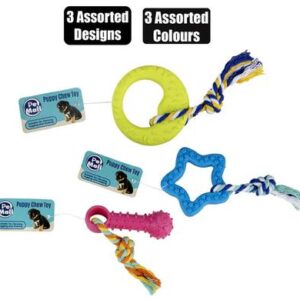 Petmall Pet Toy Puppy Tpr with Rope Assorted