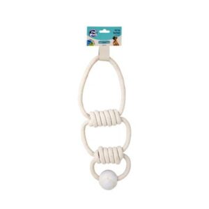 Petmall Pet Dog Toy Tug-rope Triple with Ball