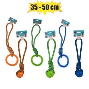 Petmall Pet Dog Toy Rope and Tpr 35-50cm – Assorted