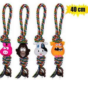 Petmall Pet Dog Toy Rope and Animal 40cm – Assorted