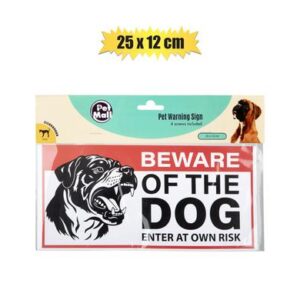 Petmall Pet Dog Warning Signs 25 x 12cm Assorted