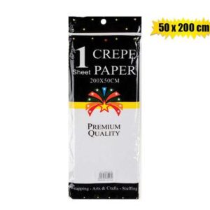 Paper Crepe Sheet White 50 x 200cm