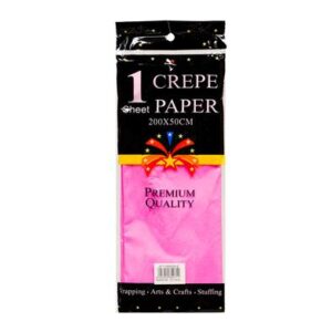 Paper Crepe Sheet Pink 50 x 200cm