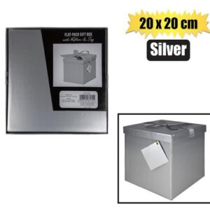 Giftbox Flat Pack 20 x 20 x 20cm Silver