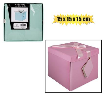Giftbox Flat Pack 15 x 15 x 15cm Pastel