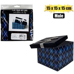 Giftbox Flat Pack 15 x 15 x 15cm Male/gen