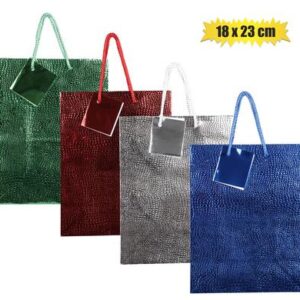 Gift-bag Metallic Paper Medium 18 x 23cm Emb