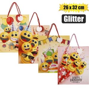 Gift-bag Paper Large Emoji Glitter 26 x 32cm