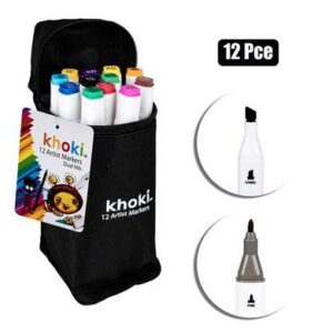 Khoki Dual Nib Art Markers 12-piece (Arts & Crafts)