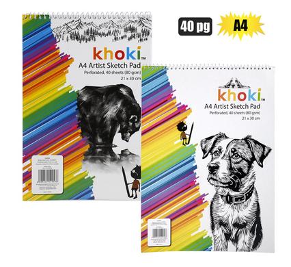 Khoki Sketch Pad A4 40pg Perf (Arts & Crafts)