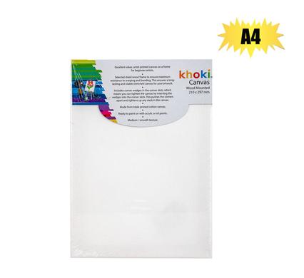 Khoki Paint Canvas A4 Wood Mounted (Arts & Crafts)