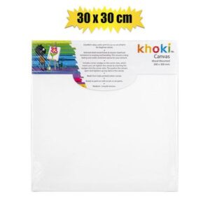 Khoki Paint Canvas 30 x 30cm Wood Mnt (Arts & Crafts)