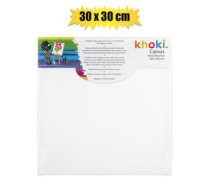 Khoki Paint Canvas 30 x 30cm Wood Mnt (Arts & Crafts)