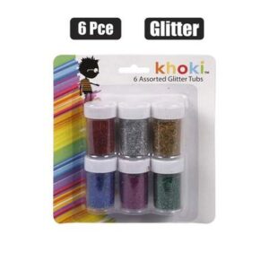 Khoki Glitter 6-piece Tubs (Arts & Crafts)