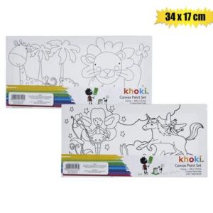 Khoki Paint Canvas Printed 34 x 14cm (Arts & Crafts)