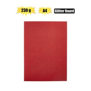 A4 Glitter Board 230gsm Red (Arts & Crafts)