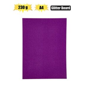 A4 Glitter Board 230gsm Purple (Arts & Crafts)