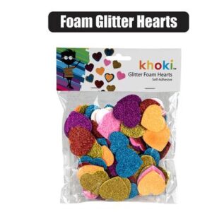 Khoki Foam Glitter Hearts (Arts & Crafts)