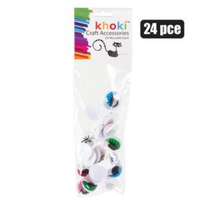 Khoki Wiggly Colour Eyes W Lash 24-piece (Arts & Crafts)