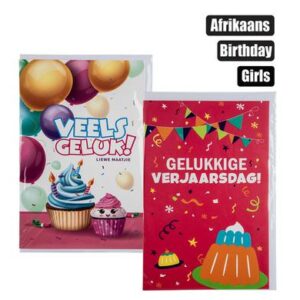Greeting Card & Envelope Birthday - Girl African