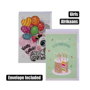 Greeting Card & Envelope Birthday - Girl African (2)