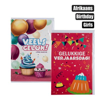 Greeting Card & Envelope Birthday - Girl African