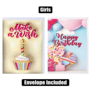 Greeting Card & Envelope Birthday - Girl (2)