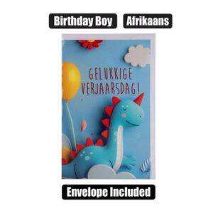 Greeting Card & Envelope Birthday - Boy African (2)