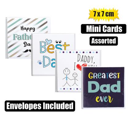Card & Env Mini Fathers Day 7 x 7cm