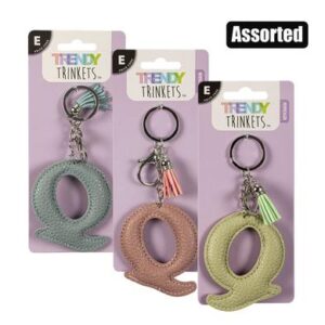 Trendy Trinkets Keychain Alpha Faux-leather Q