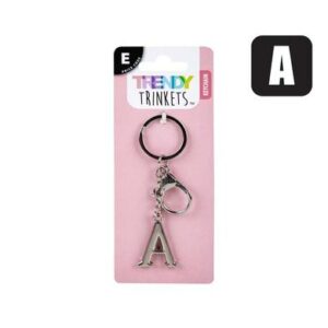 Trendy Trinkets Keychain Alpha Metal a