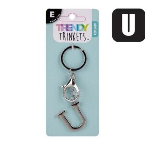 Trendy Trinkets Keychain Alpha Metal U