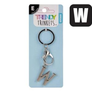 Trendy Trinkets Keychain Alpha Metal W