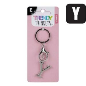 Trendy Trinkets Keychain Alpha Metal Y