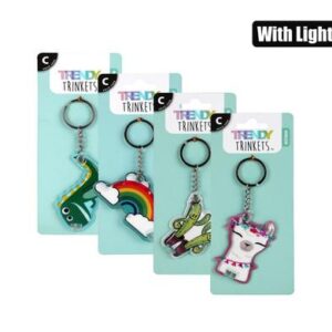 Trendy Trinkets Keychain with Light Novelty Design