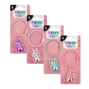 Trendy Trinkets Keychain Crystal Unicorn Charms