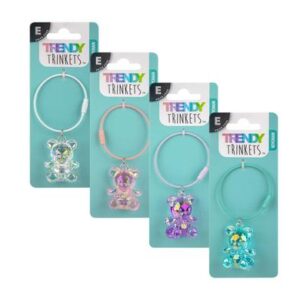 Trendy Trinkets Keychain Crystal Bear Shapes