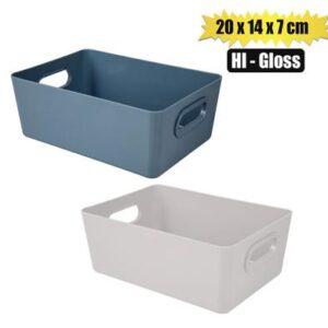 Basket Plastic Hi-gloss 20 x 14 x 7cm
